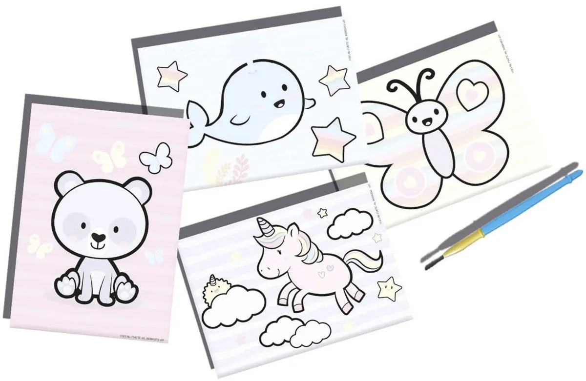 SES Creative My First Kleuren met Water - Fantasie Dieren - 4 Stuks