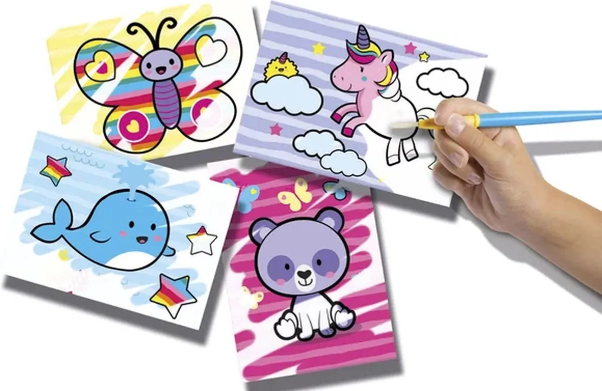 SES Creative My First Kleuren met Water - Fantasie Dieren - 4 Stuks
