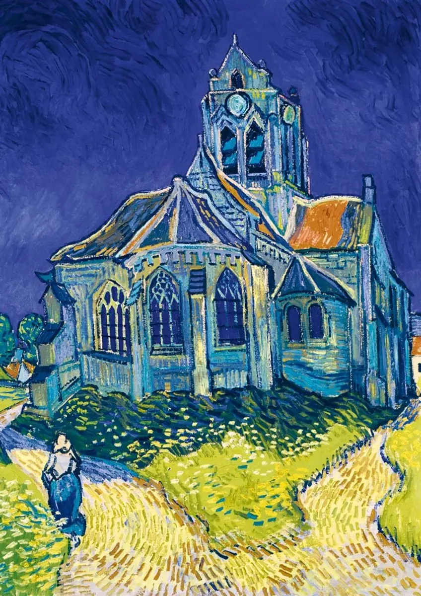 Bluebird Puzzle Vincent Van Gogh legpuzzel The Church in Auvers-sur-Oise 1000 st