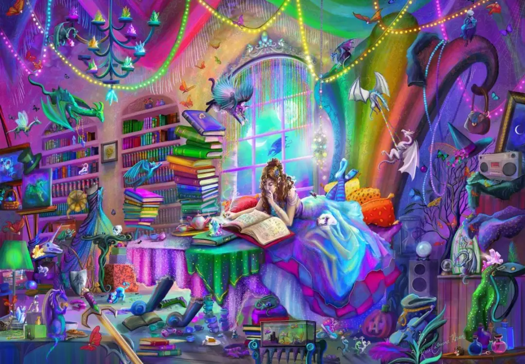 Bluebird Puzzle legpuzzel Rainbow Magic Study 1000 stukjes fantasie.