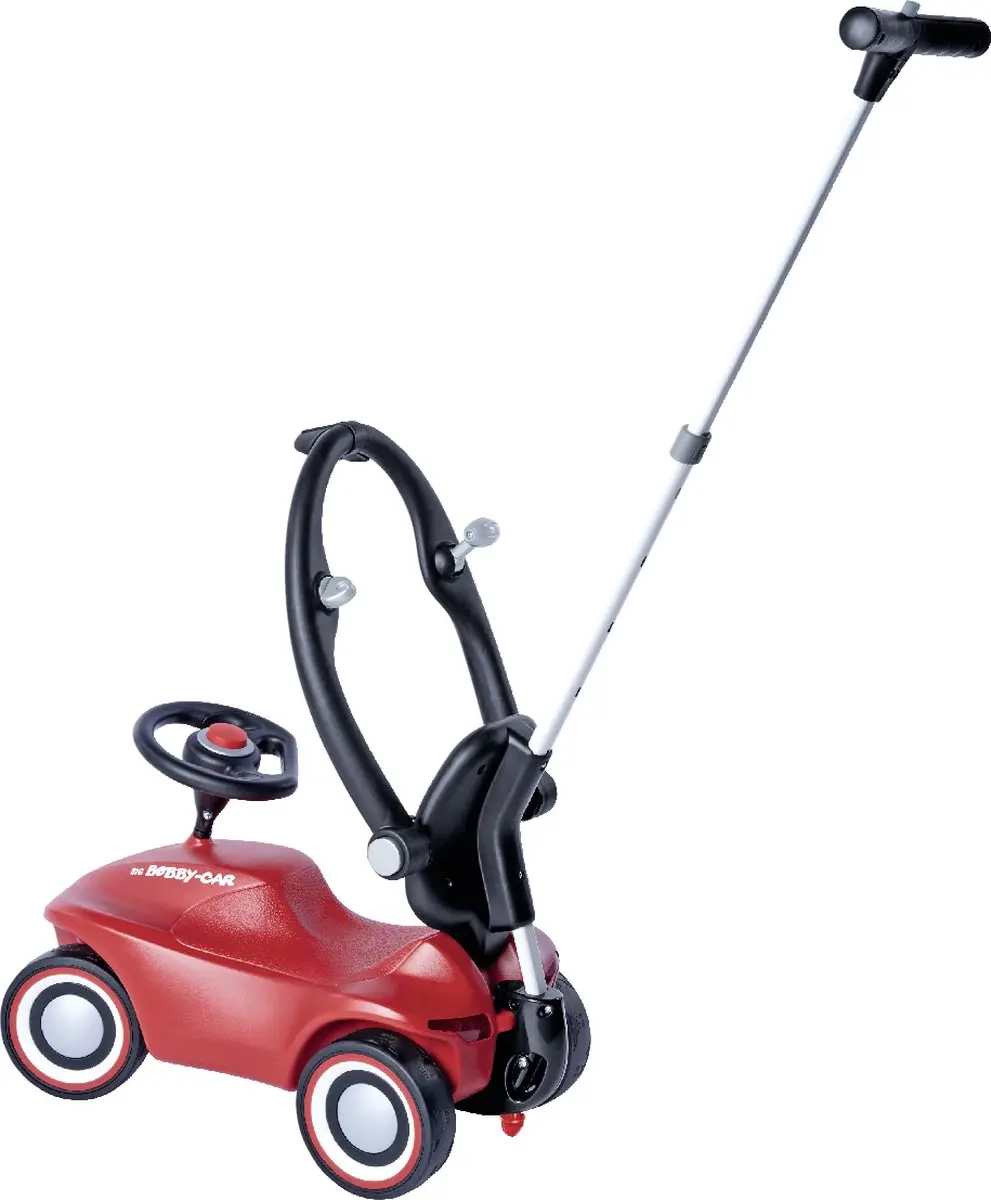BIG Premium Duwstang Bobby Car - Wit/Zwart