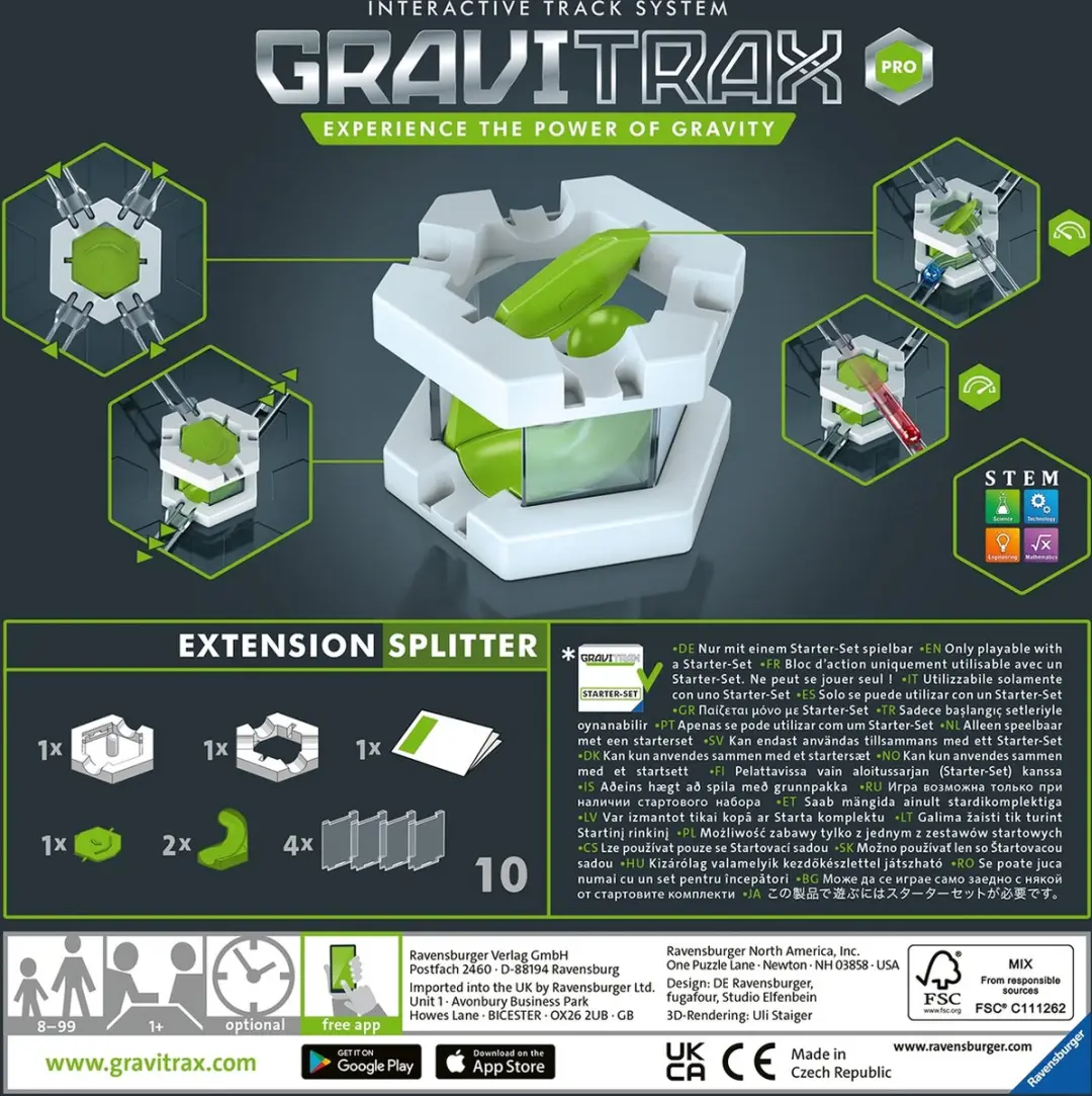GraviTrax PRO Splitter Uitbreiding - 13 Baandelen - afbeelding 5 van 6
