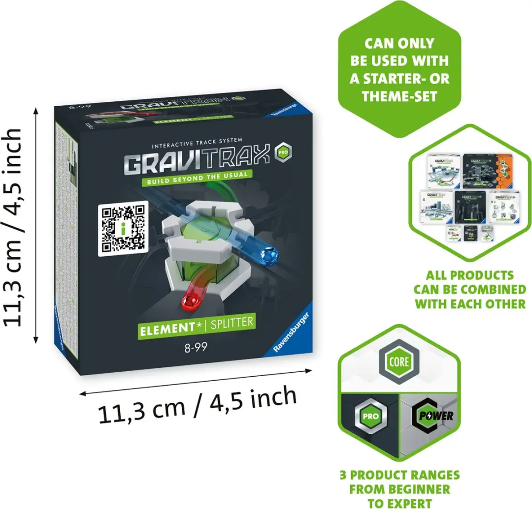 GraviTrax PRO Splitter Uitbreiding - 13 Baandelen - afbeelding 4 van 6