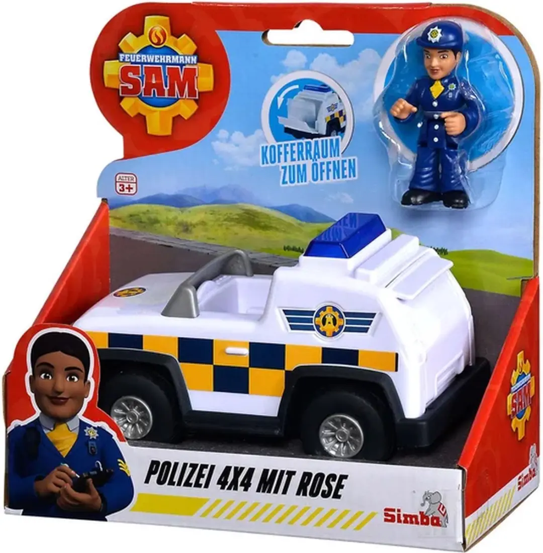Simba Brandweerman Sam Politie 4x4 Jeep - Bont - MPN 109252508 - afbeelding 5 van 6