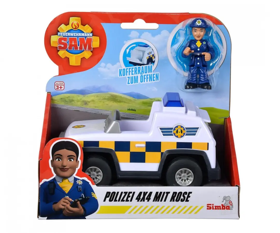 Simba Brandweerman Sam Politie 4x4 Jeep - Bont - MPN 109252508 - afbeelding 2 van 6