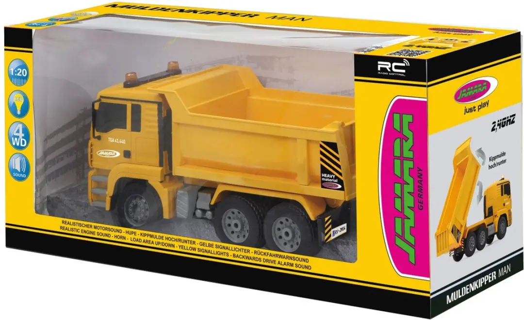Jamara MAN Kiepwagen 1:20 2,4GHz - Geel - afbeelding 6 van 6