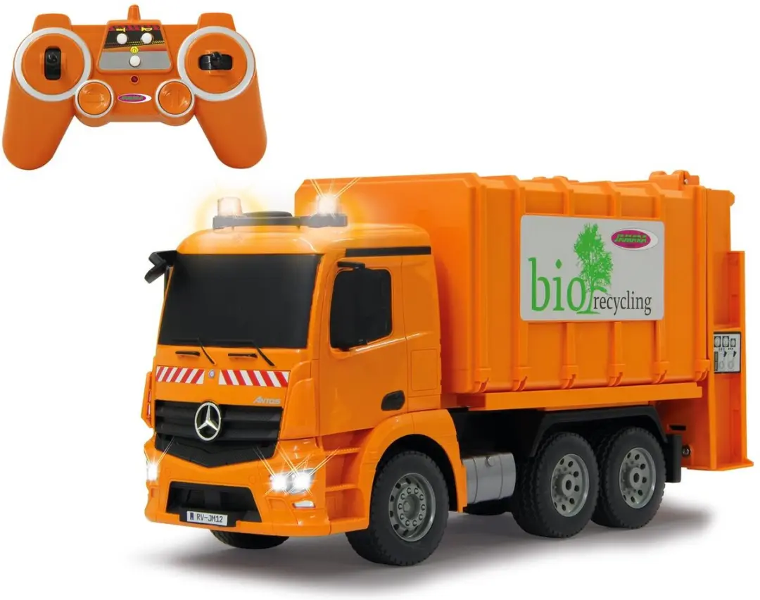 Jamara RC Vuilniswagen Mercedes-Benz Antos 405079 - 1:20 - 2,4GHz - Oranje