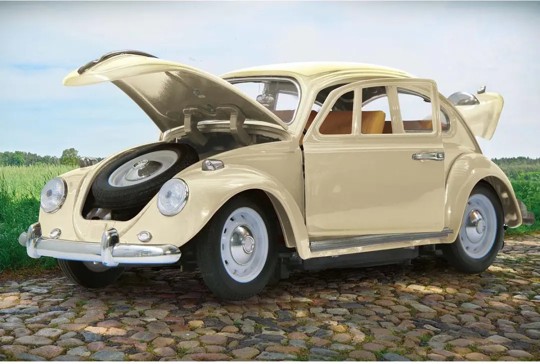 Jamara Volkswagen Kever RC Auto 405111 - 1:18 - Crèmewit - afbeelding 5 van 6