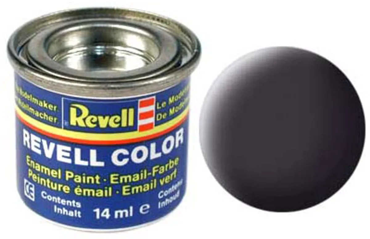Revell Enamel Verf #6 Tar Black 14ml - Matt