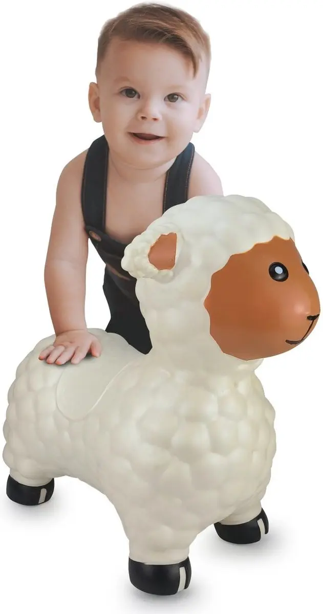 Jamara Skippybal Schaap Wit Junior met Pomp - afbeelding 5 van 6