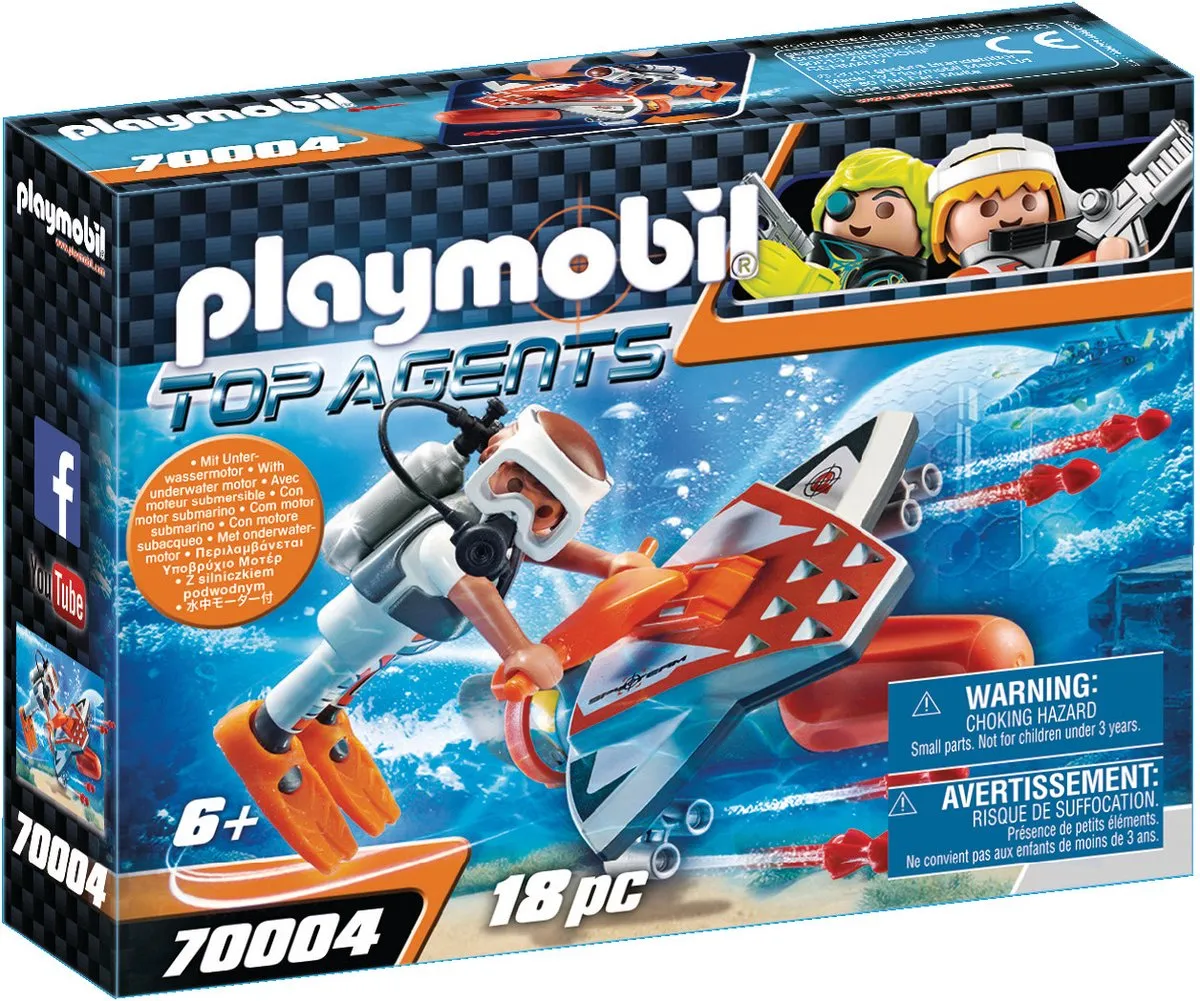 Playmobil Spy Team Onderwaterjet 70004 - Multicolor
