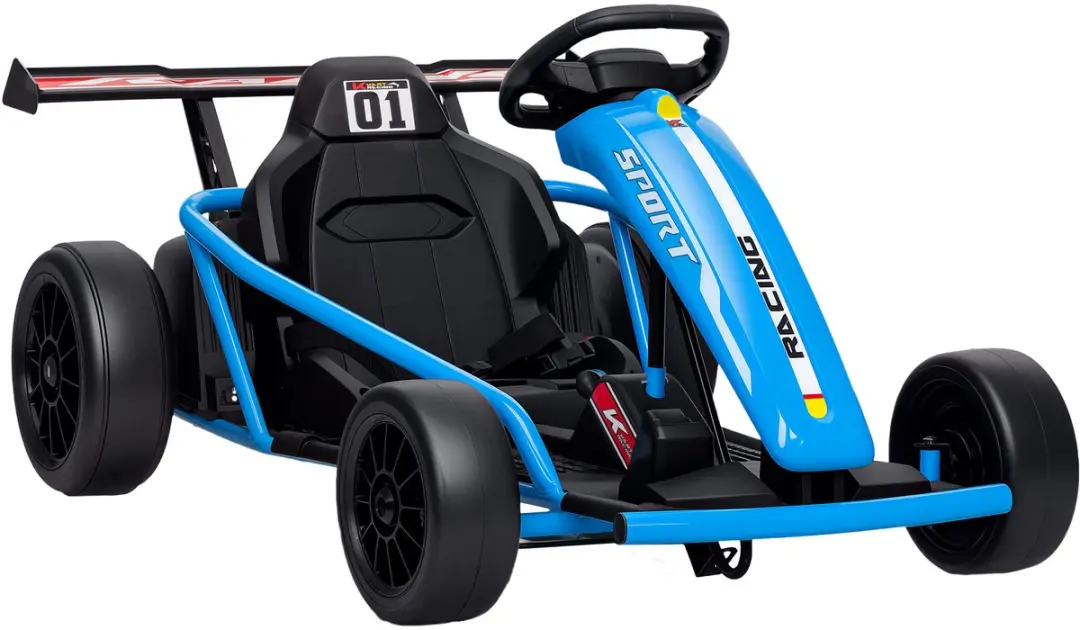 Aiyaplay Electric Ride-on Kart-Kunststof, Metaal-119L x 77B x 54H cm-Blauw