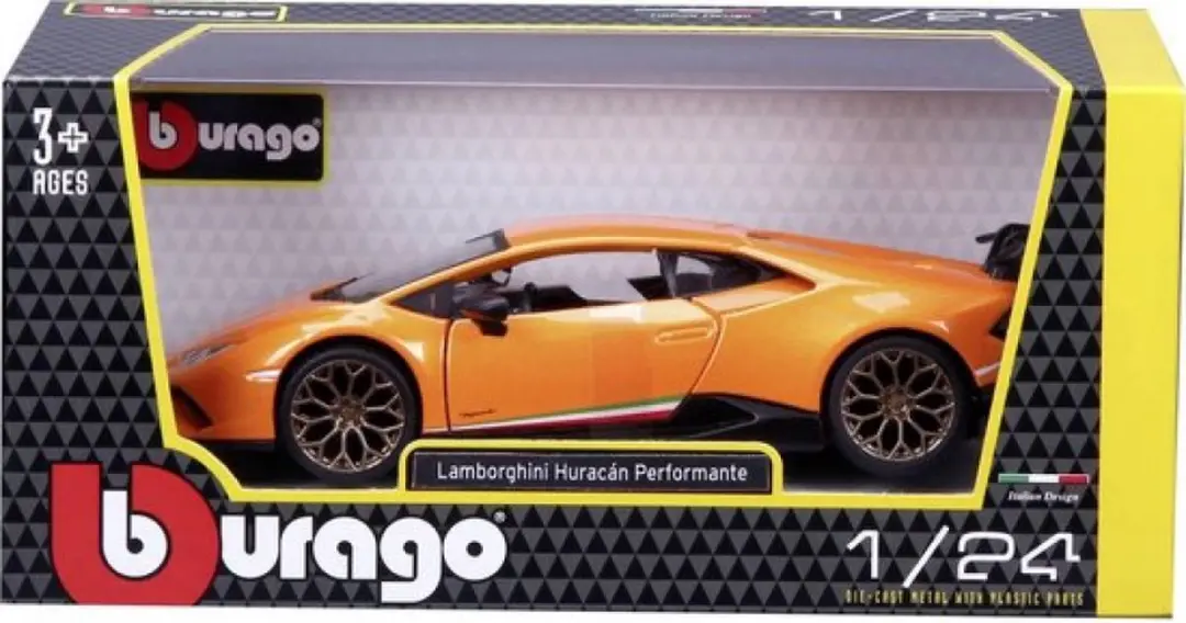 Bburago Lamborghini Huracán Performante 1:24 - Geel - afbeelding 3 van 6