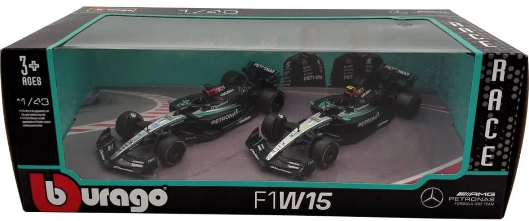 Bburago F1 Mercedes AMG W15E ´24 2er-Set 1:43 Auto