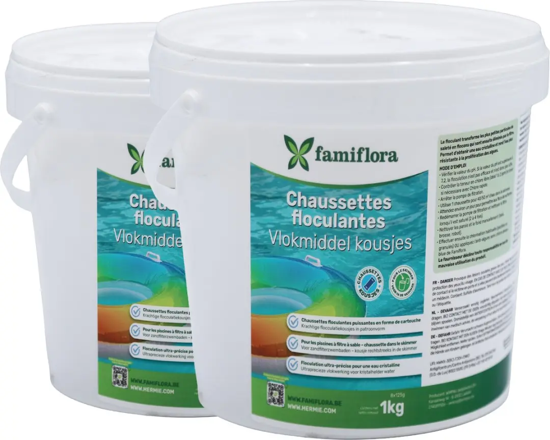 Famiflora Flocculant (vlokmiddel) kousjes 2x 1KG