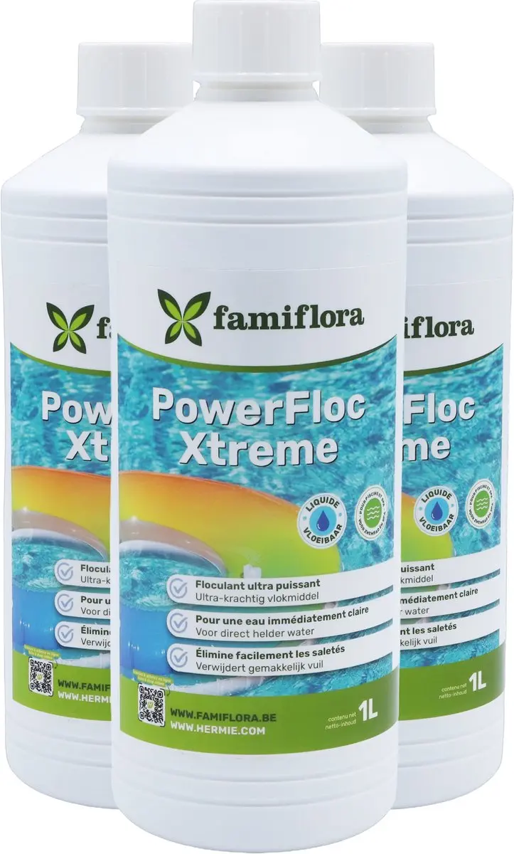 Famiflora PowerFloc Xtreme (Crystalclar) vloeibaar 3x 1L