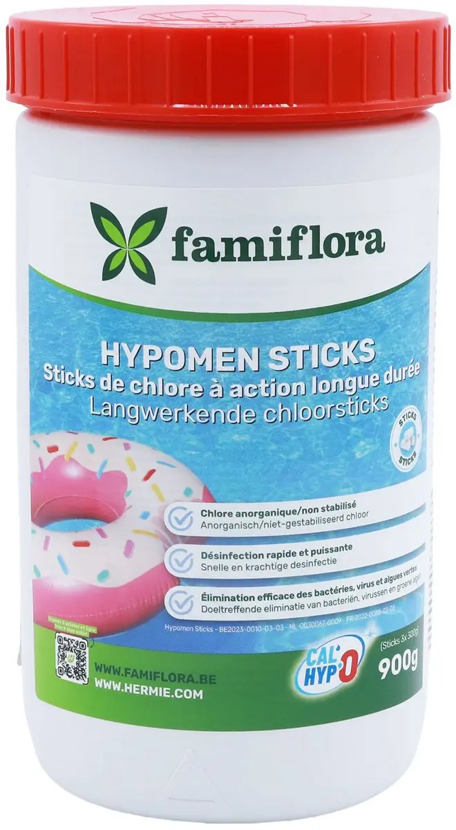 Famiflora Hypomen Sticks Chloor 900g - 300g (3x300g)