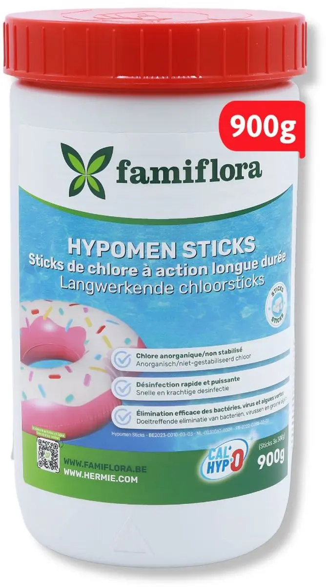 Famiflora Hypomen Sticks Chloor 900g