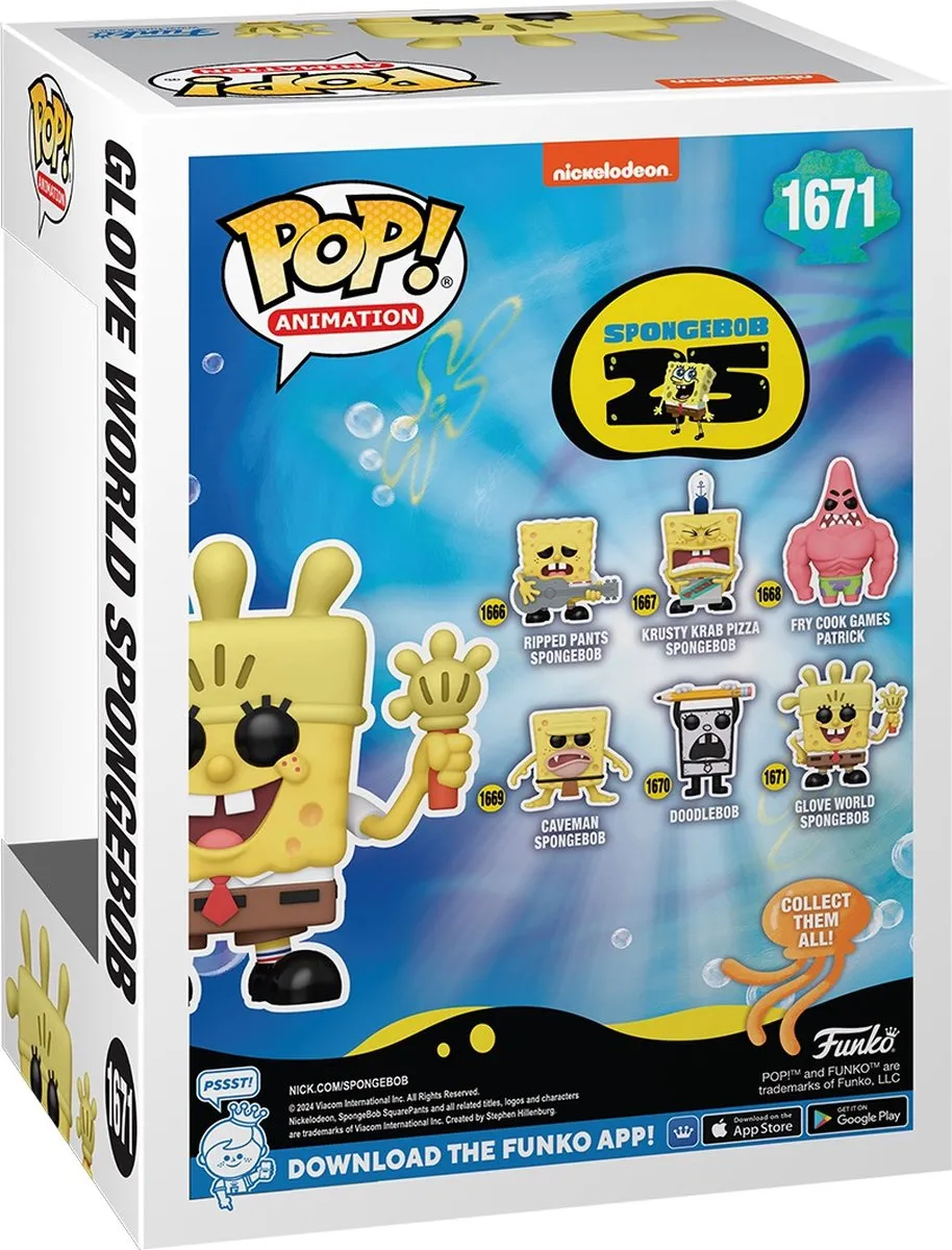 Funko Pop! Spongebob Glove World Vinyl Figuur 75734 - Multicolor
