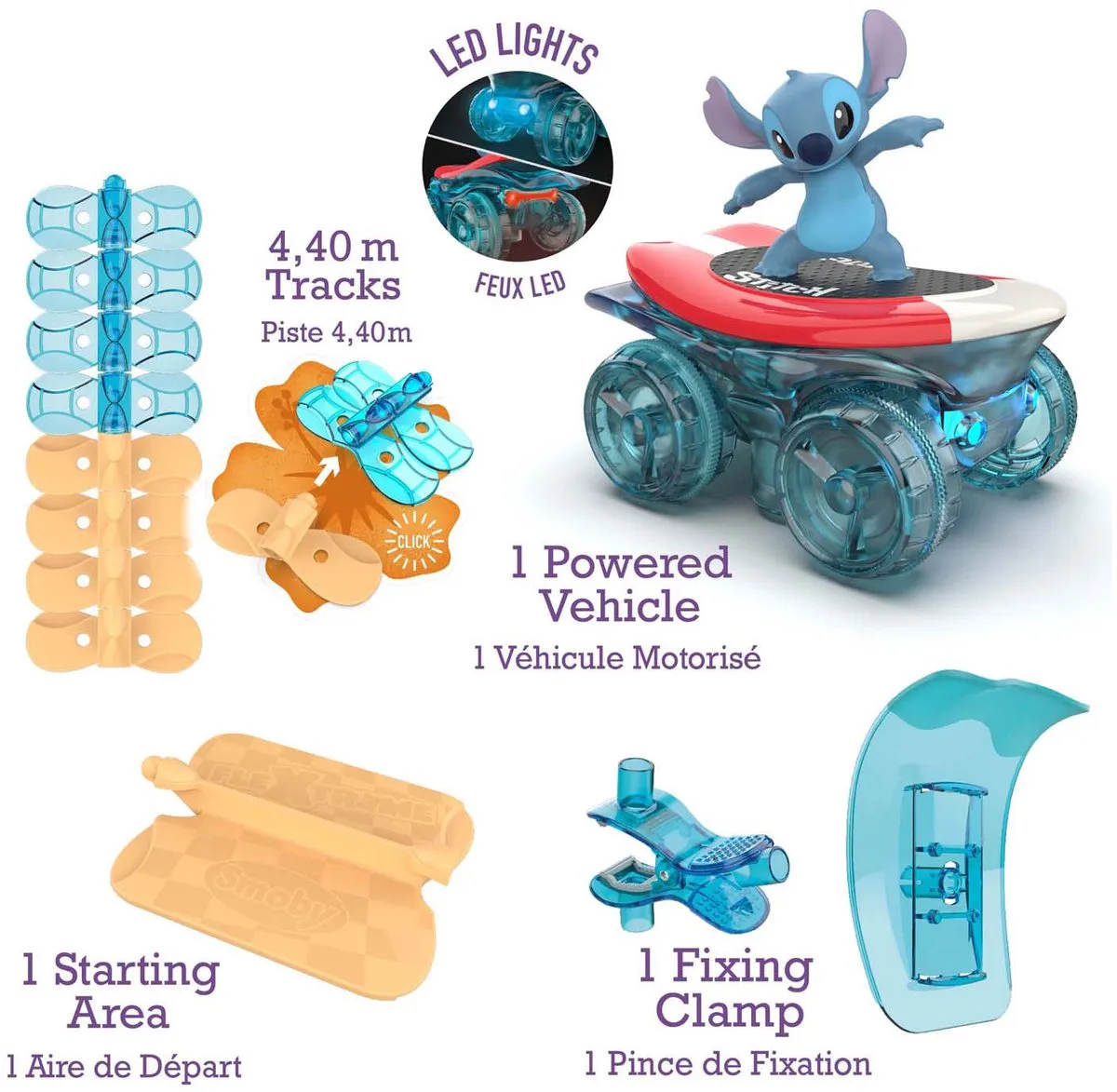 Smoby Racebaan Stitch Flextreme Disney Lilo & Stitch - 187 Delen - Multi