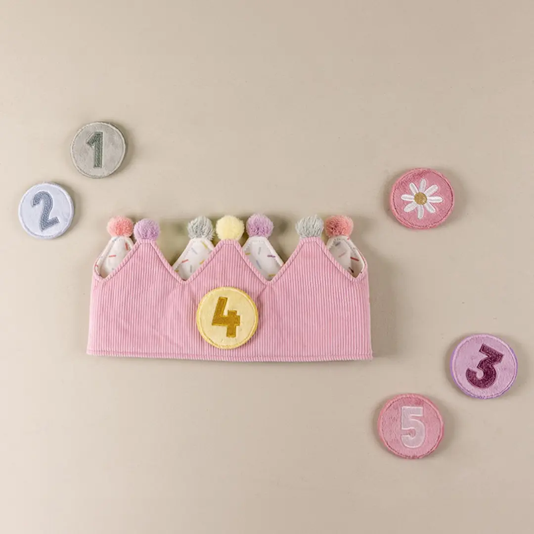 Little Dutch Verjaardagskroon Roze - 1 Stuks