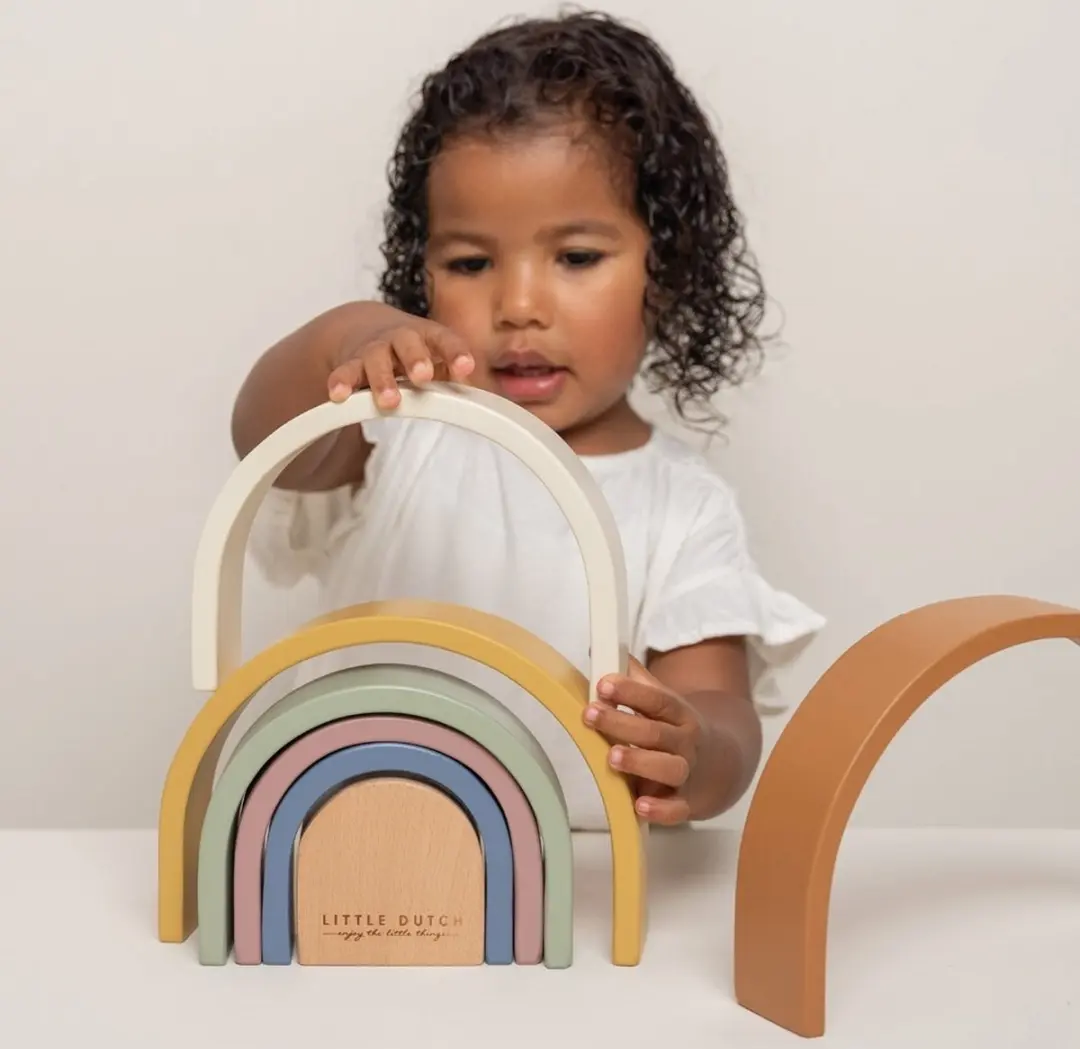 Little Dutch Vintage Regenboog Stapeltoren - Multicolor