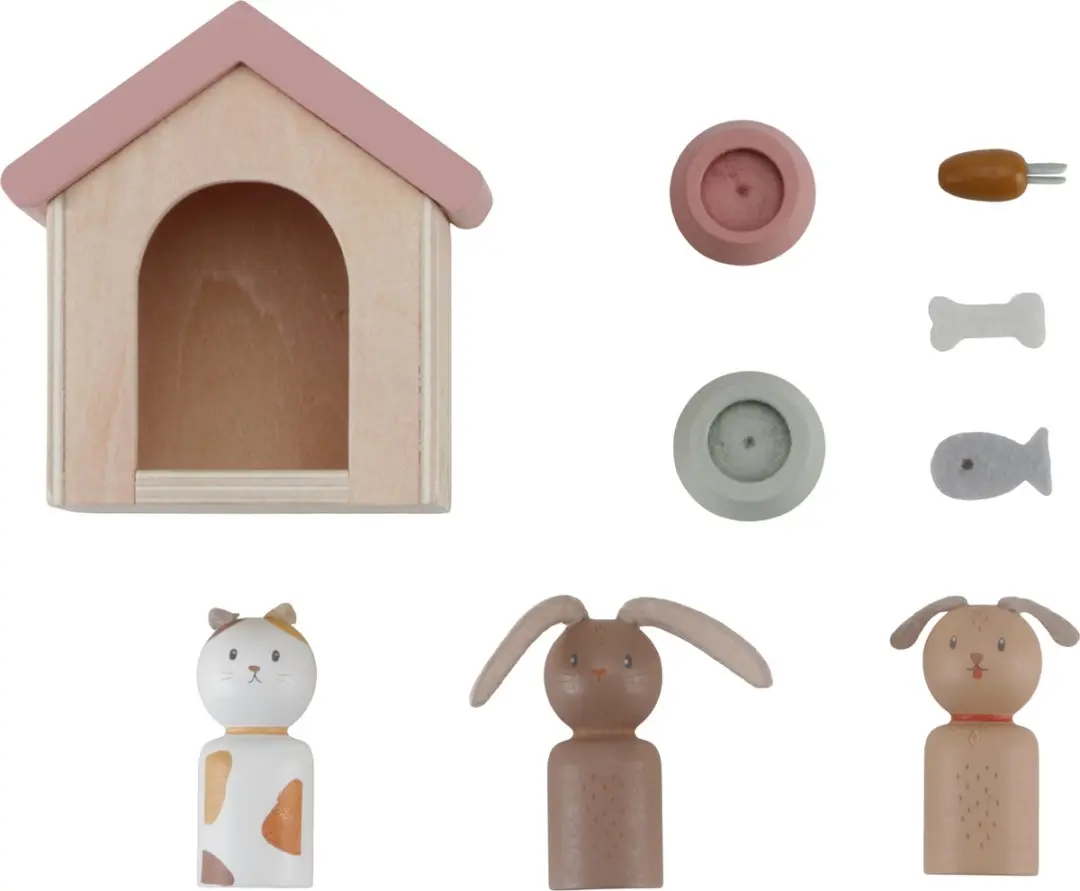 Little Dutch Poppenhuis Huisdieren Aanvulset FSC