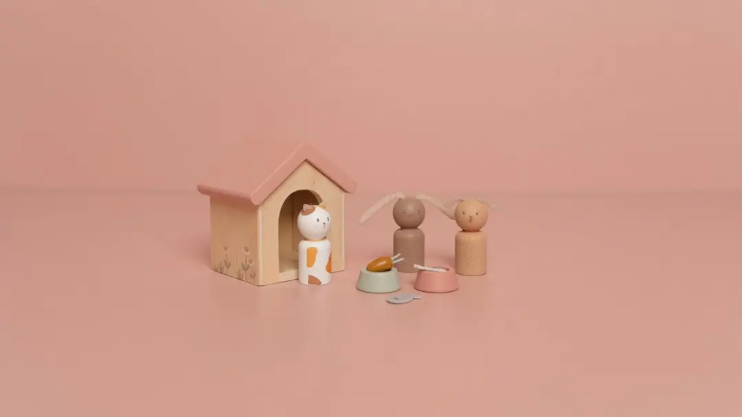 Little Dutch Poppenhuis Huisdieren Aanvulset FSC