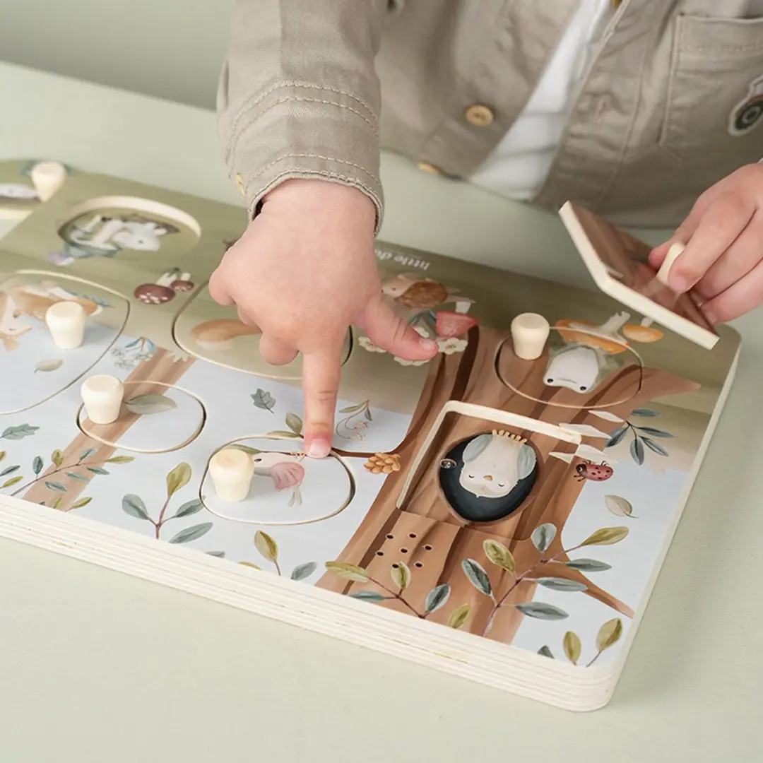 Little Dutch Forest Friends Geluidenpuzzel Hout - 7 Stuks - Multi