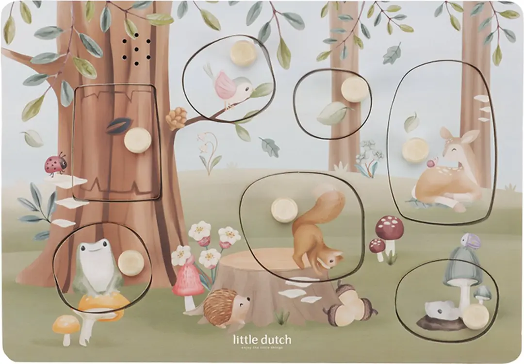 Little Dutch Forest Friends Geluidenpuzzel Hout