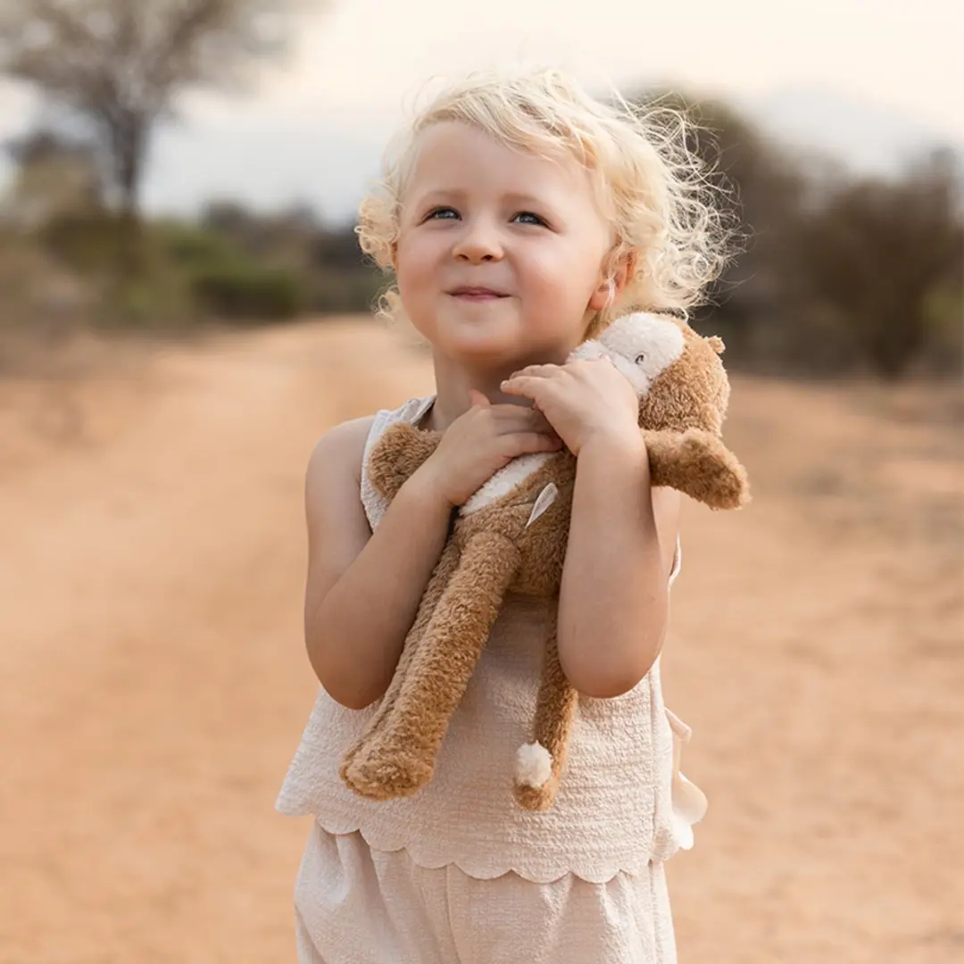 Little Dutch Safari Friends Knuffel Aap - Bruin - afbeelding 4 van 6