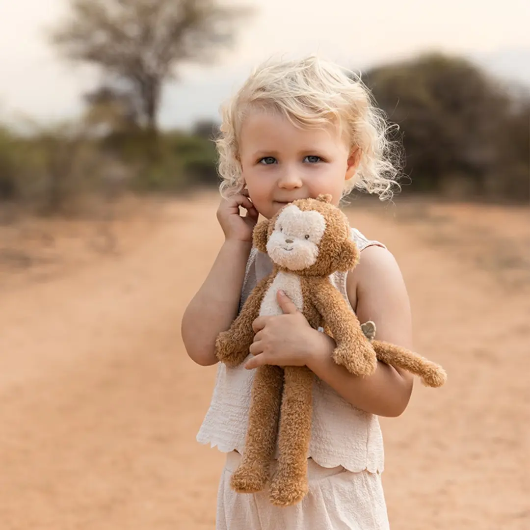 Little Dutch Safari Friends Knuffel Aap - Bruin - afbeelding 5 van 6
