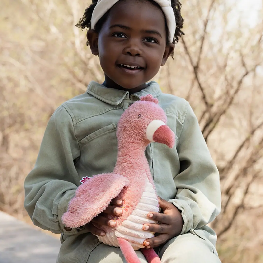 Little Dutch Safari Friends Knuffel Flamingo 35cm - Roze - afbeelding 6 van 6