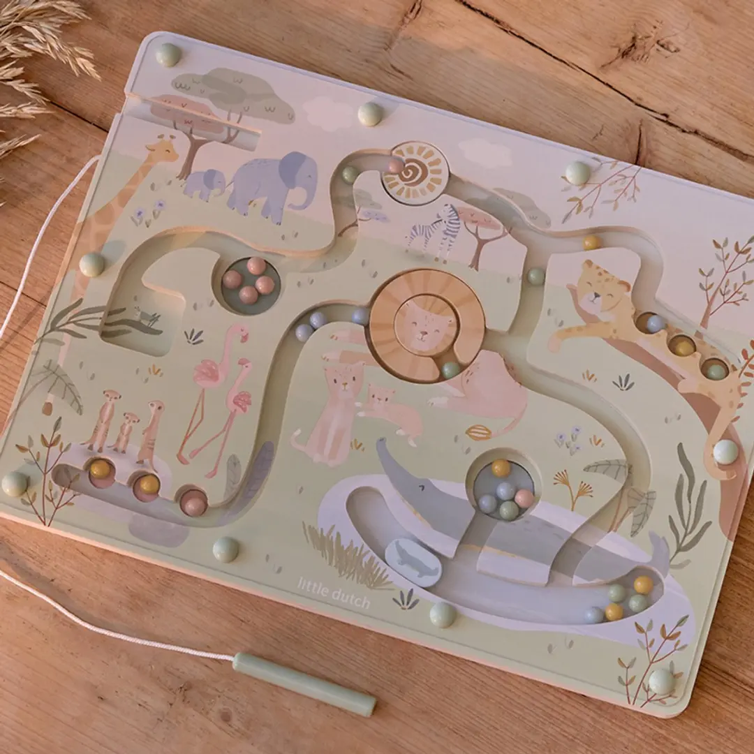 Little Dutch Magnetisch Doolhof Safari Friends - Groen - afbeelding 6 van 6
