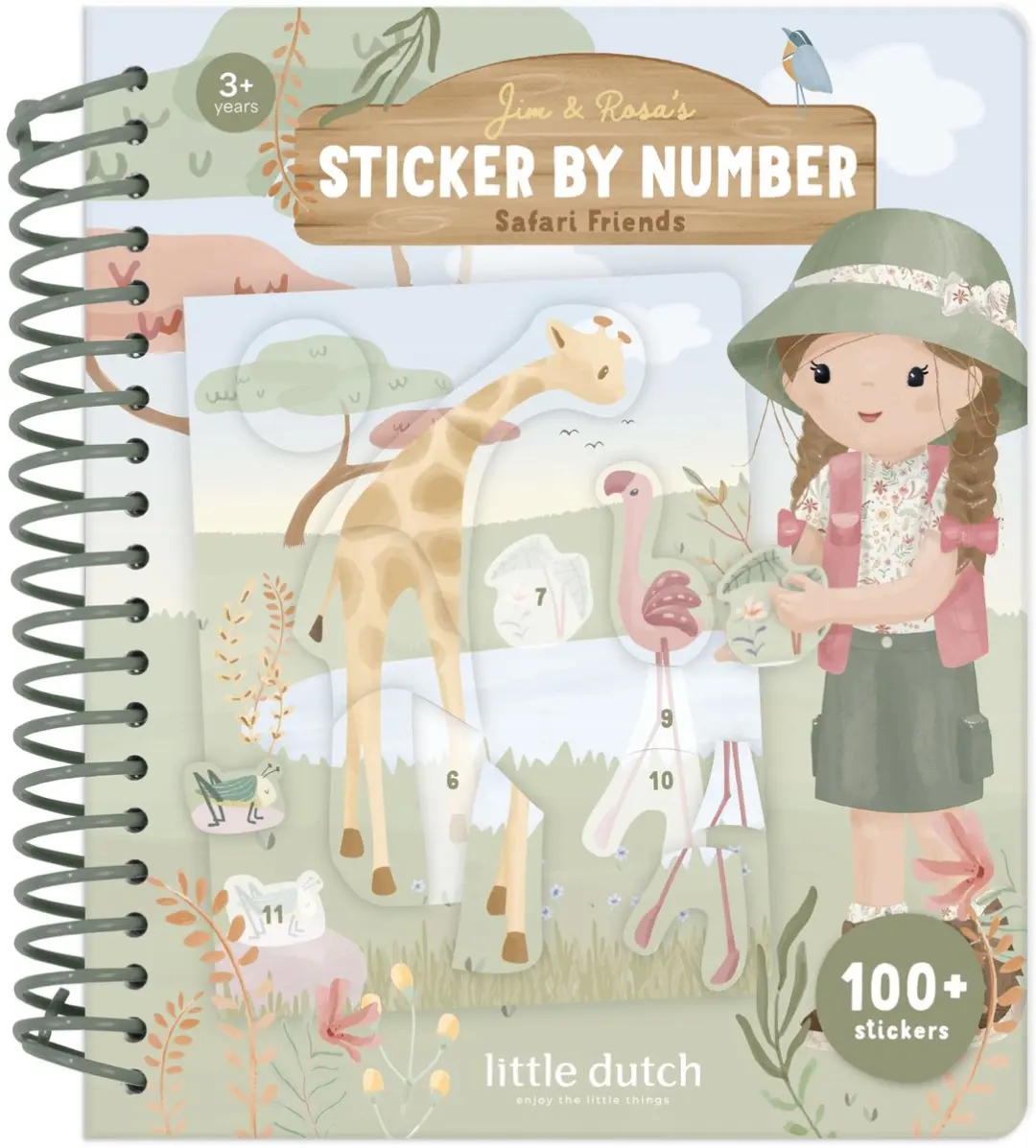 Little Dutch Rosa's Sticker by Number Safari Friends