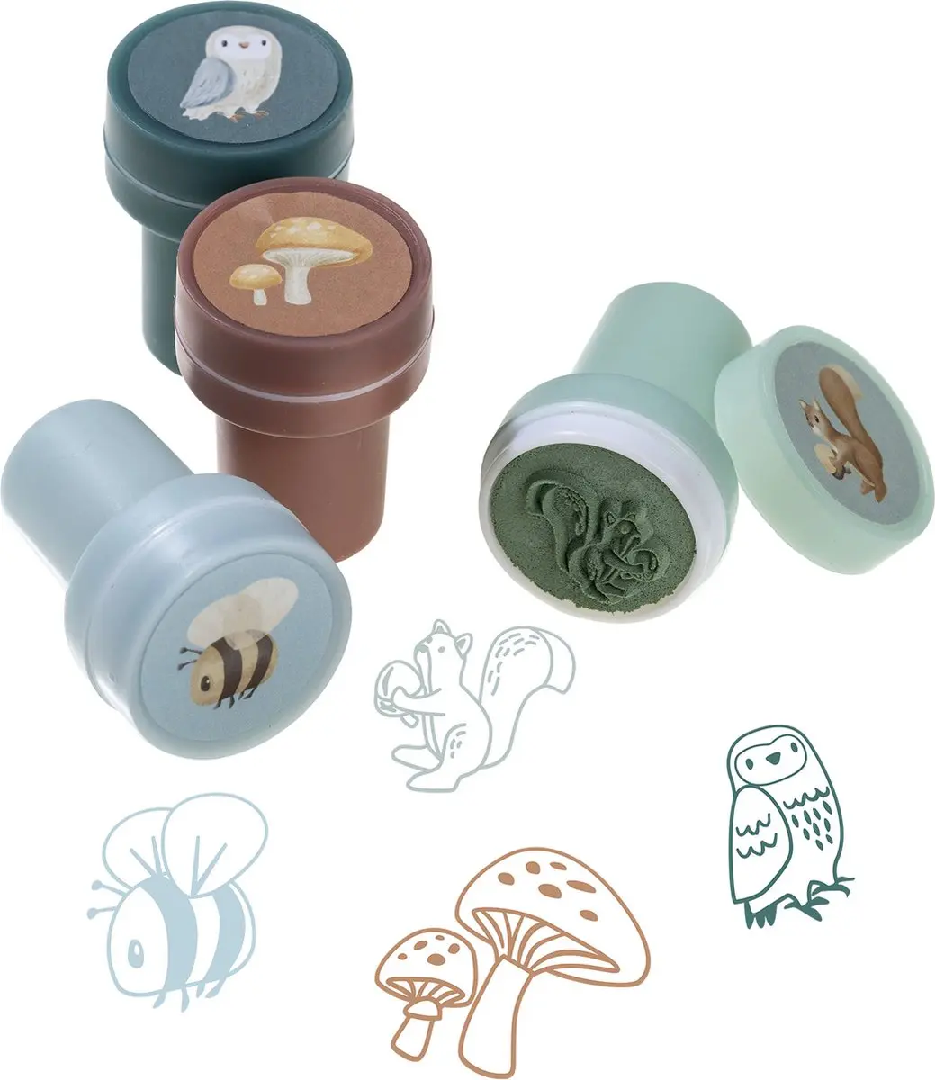 Little Dutch Forest Friends Stempelset - 16 Stuks - Meerkleurig