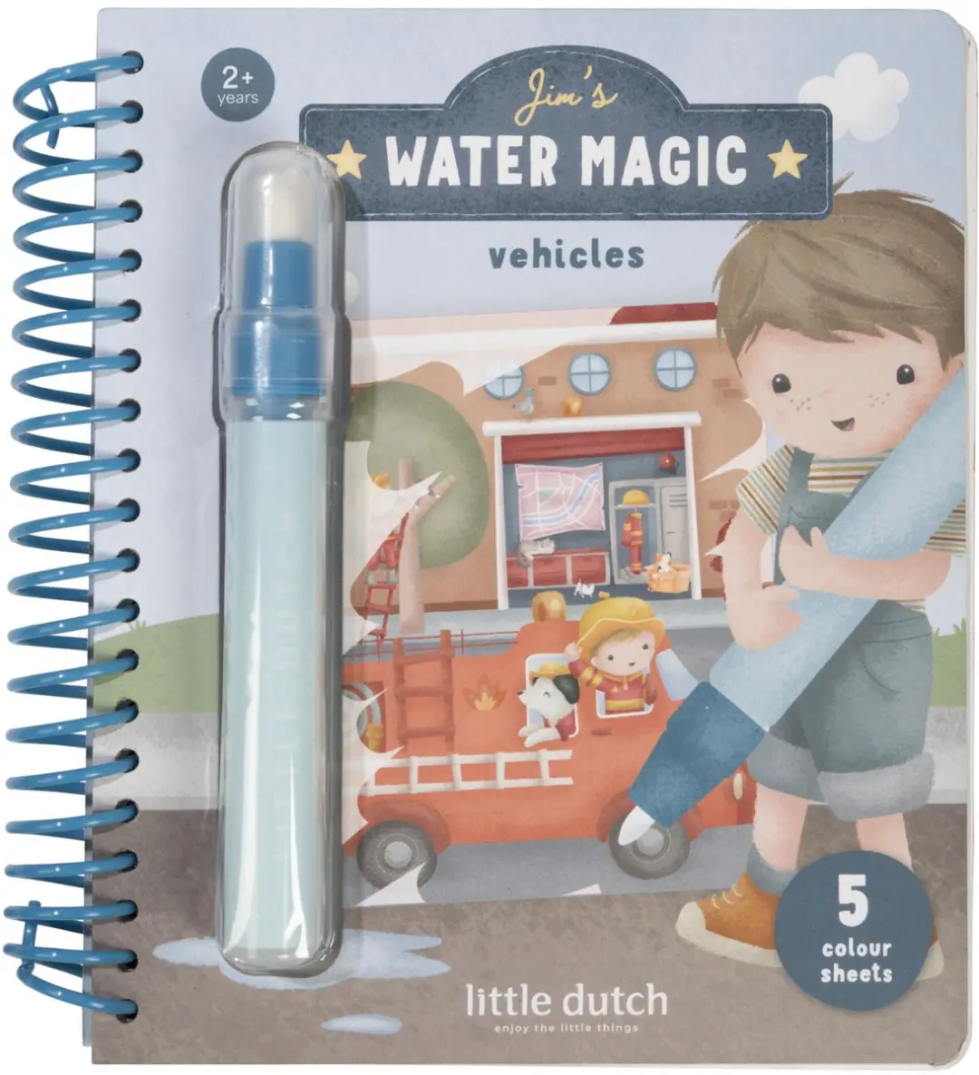 Little Dutch Jim Vehicles Watertekenboek
