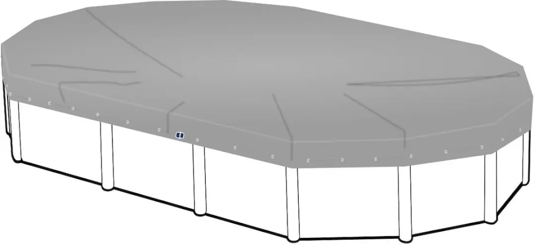 W'eau Afdekzeil Ovaal Zwembad 930x460cm