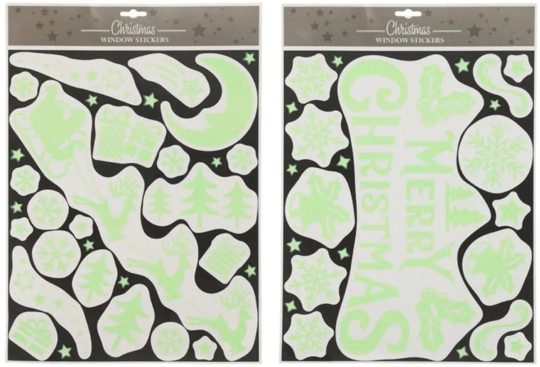 Raamstickers Glow in the Dark Kerst