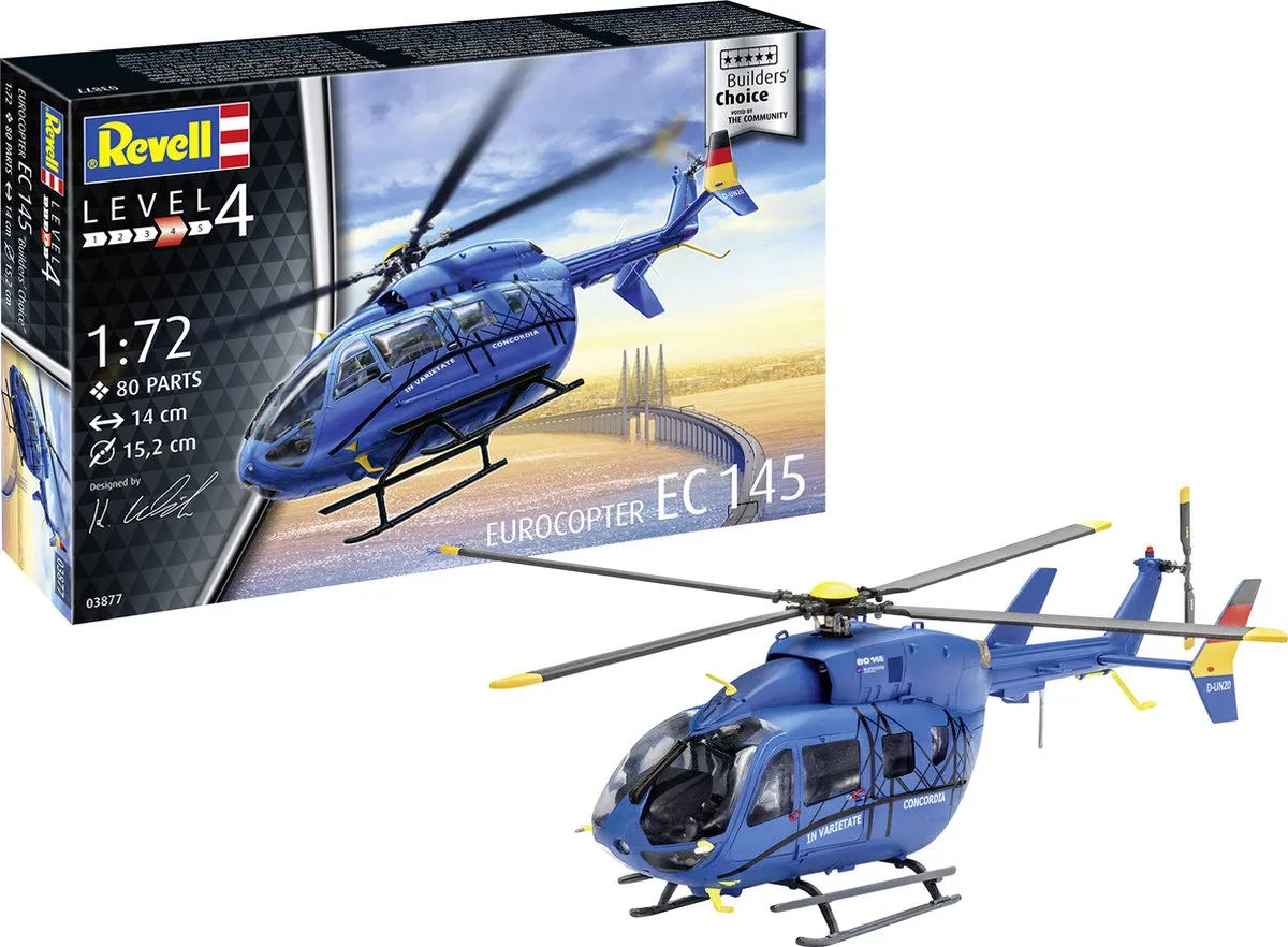 Revell EC 145 Builders Choice Helikopter 1:72