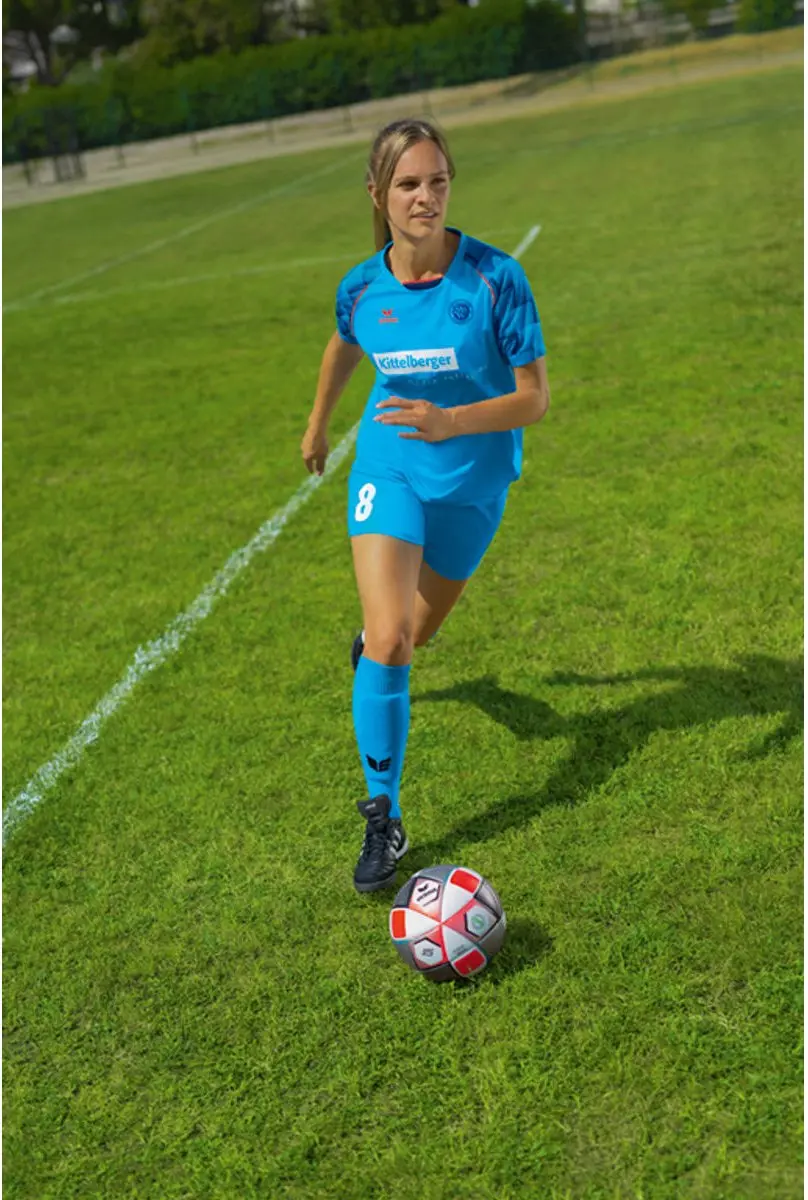 Erima Evo Star Dames Shirt Korte Mouw - Lichtblauw Maat 44
