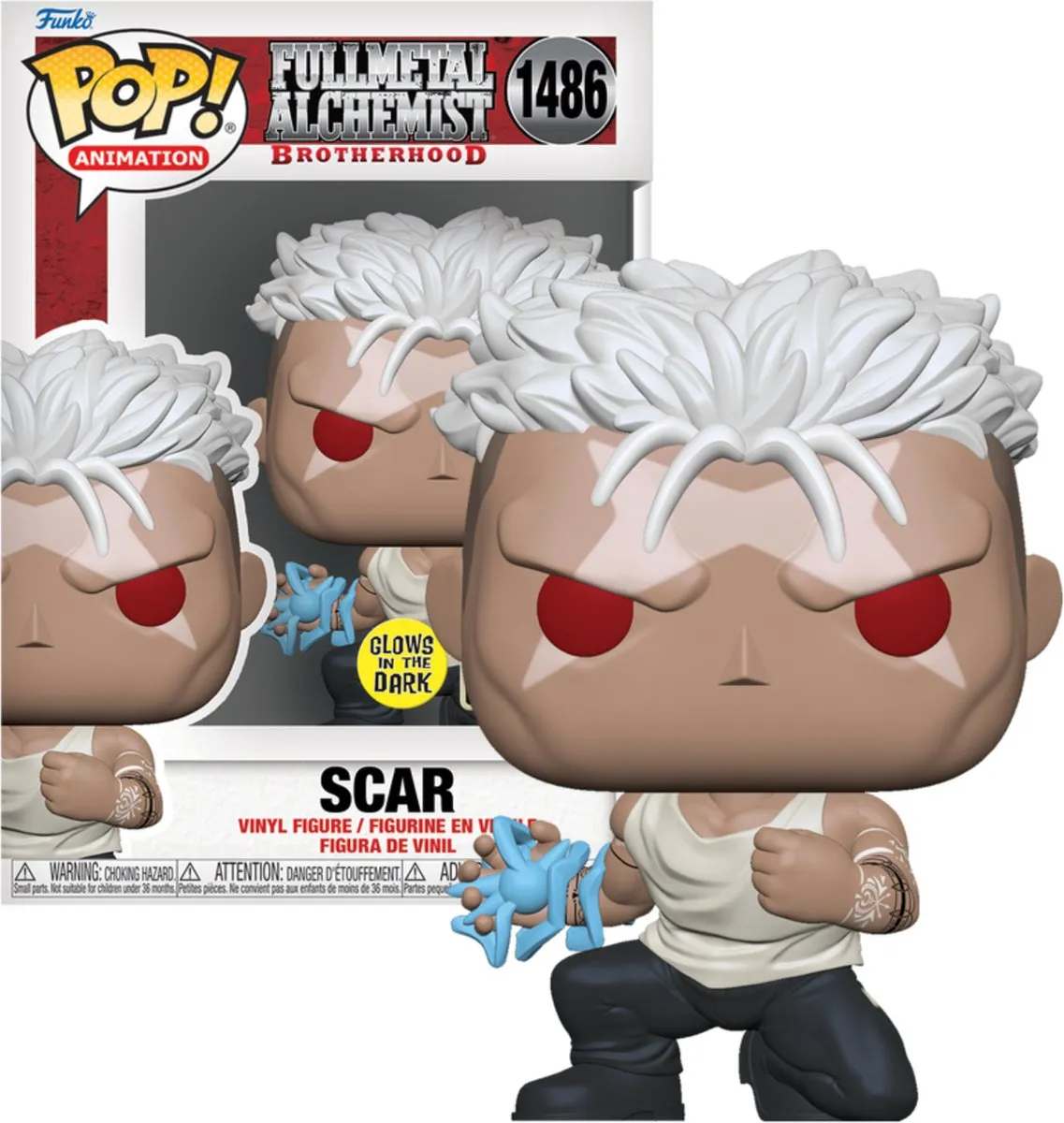 Funko Pop Animation Fullmetal Alchemist Scar Glow in the Dark #1486