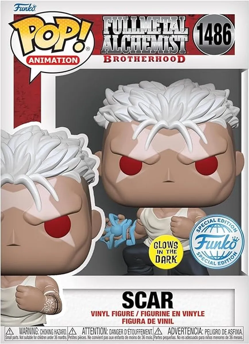Funko Pop Animation Fullmetal Alchemist Scar Glow in the Dark #1486