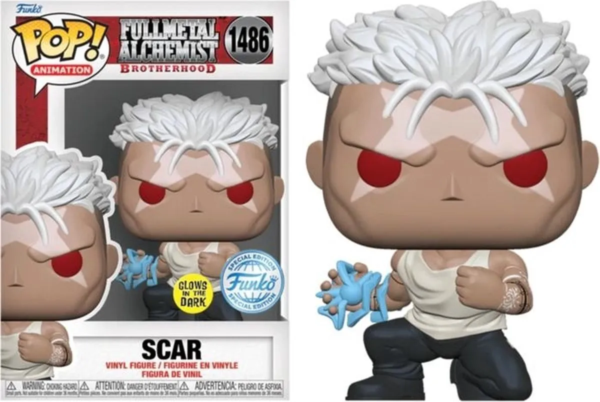 Funko Pop Animation Fullmetal Alchemist Scar Glow in the Dark #1486