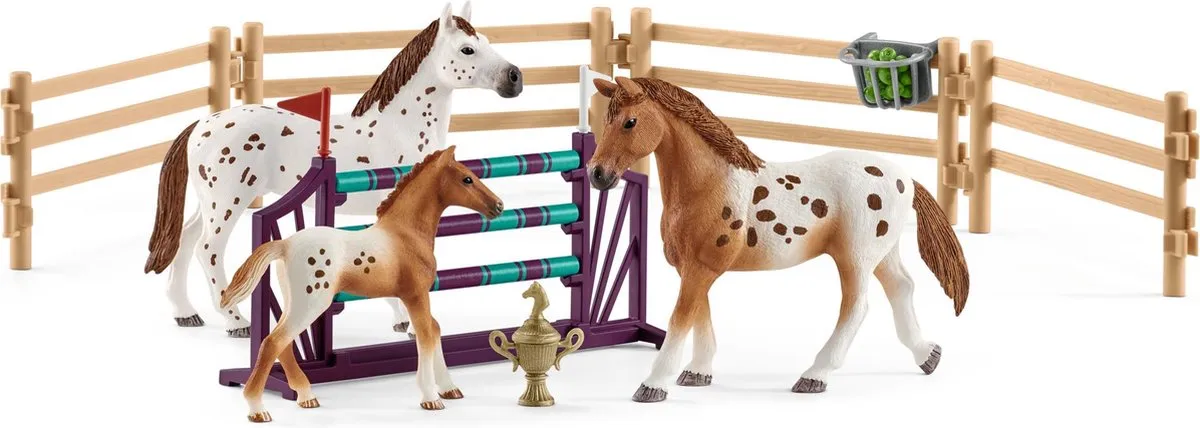 Schleich Horse Club Lisa's Toernooitraining 42433 - 17 Onderdelen - Multi