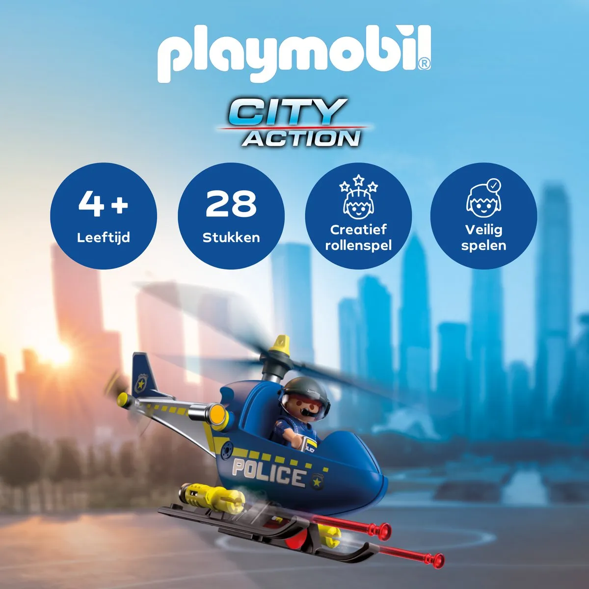 Playmobil City Action Politiehelikopter 72080 - Multicolor