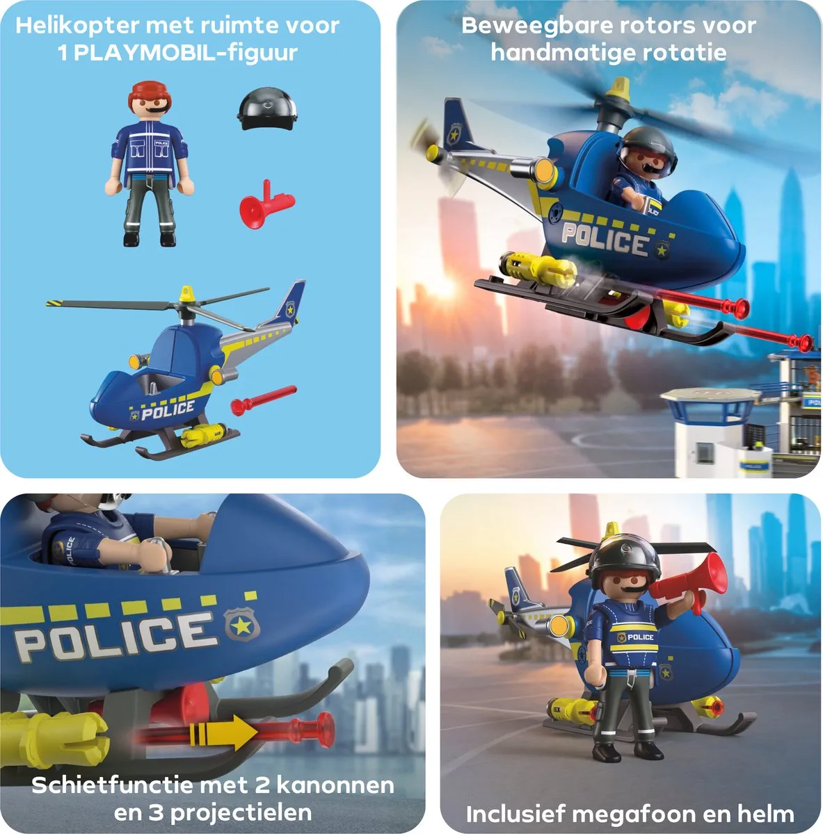Playmobil City Action Politiehelikopter 72080 - Multicolor