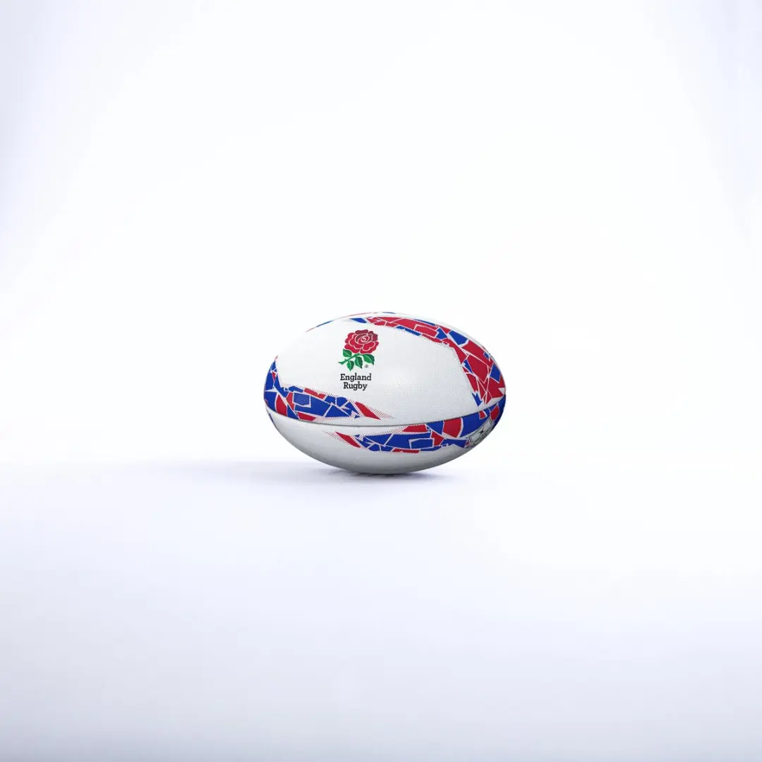 Gilbert Supporter Rugbybal Engeland Maat 5 - Wit/Blauw/Rood