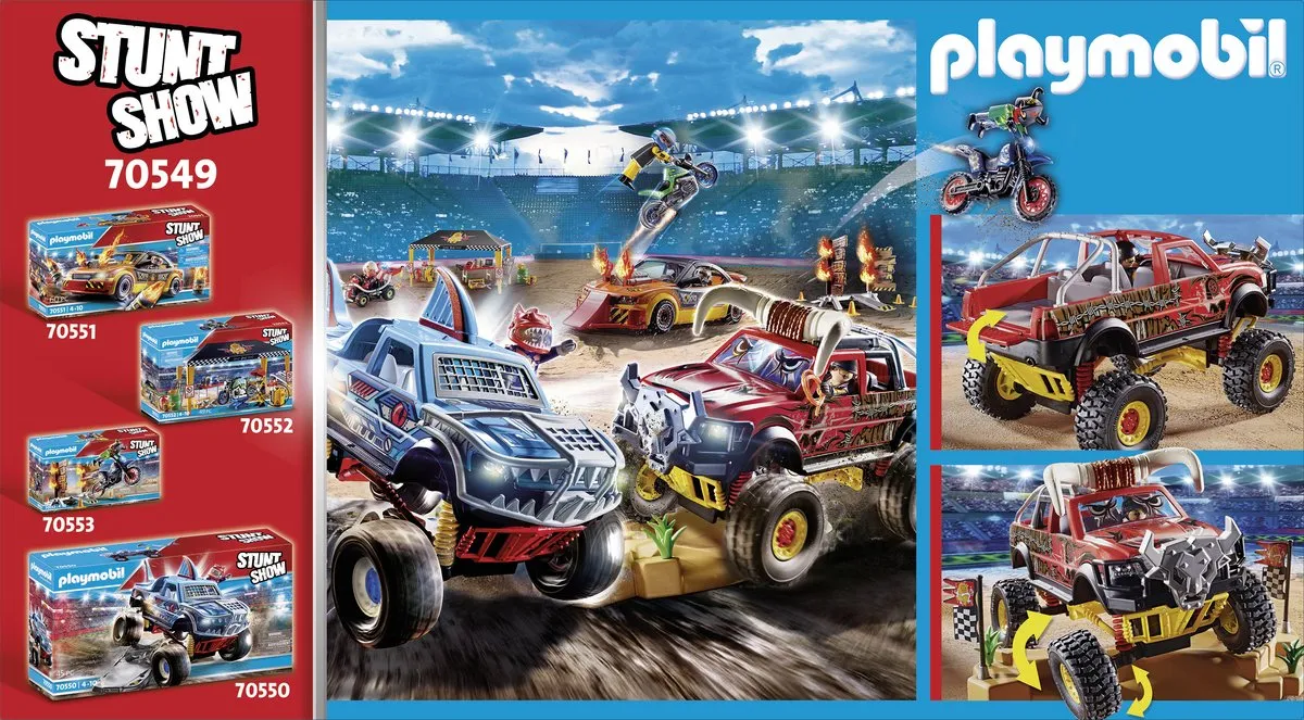 Playmobil Stuntshow Monster Truck 70549 - Zwart/Rood