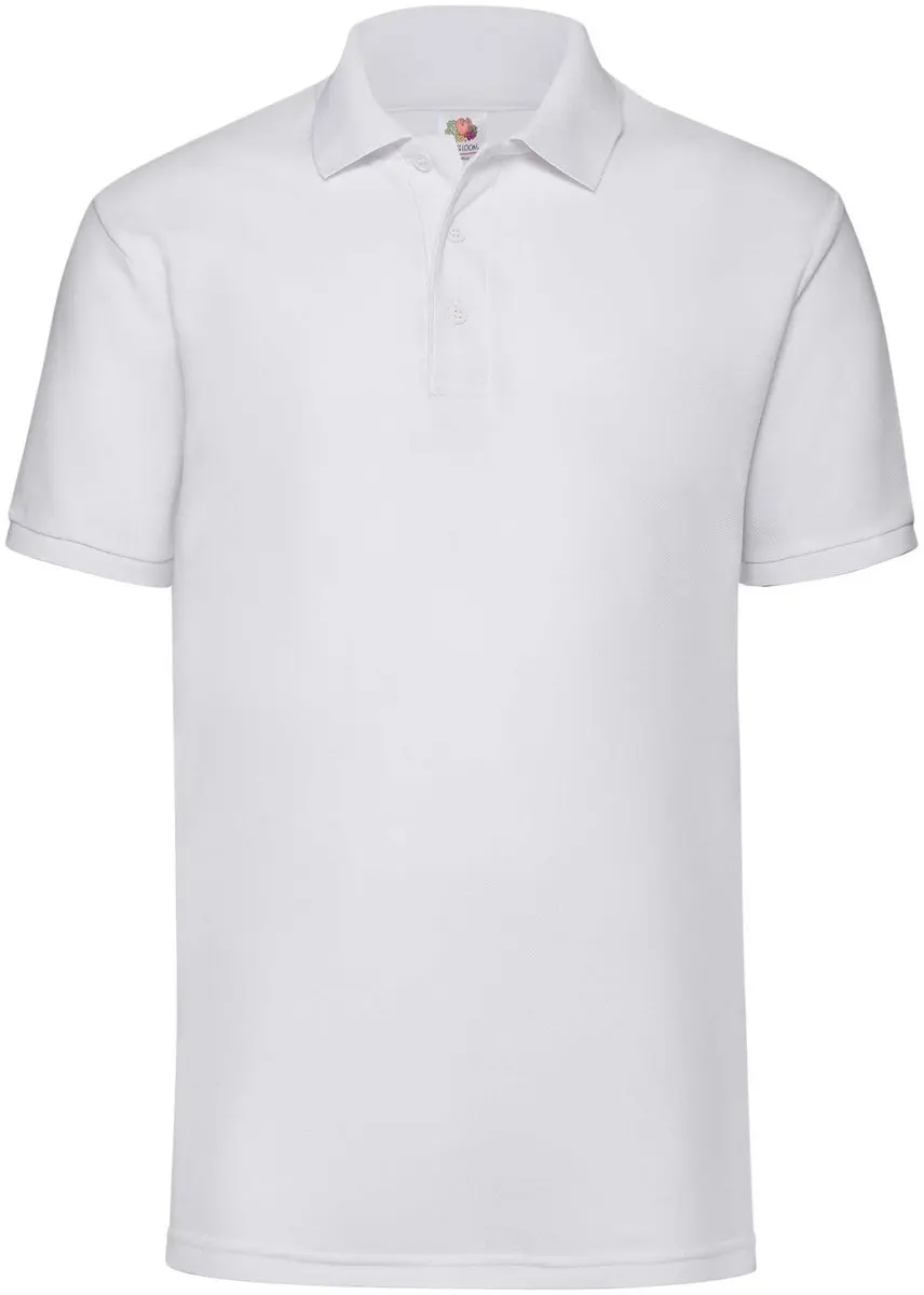 Poloshirt Fruit Of The Loom 65/35 Volwassen Blanco